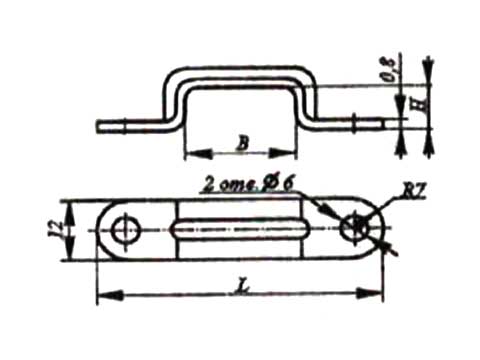 Габаритная схема скобы К739