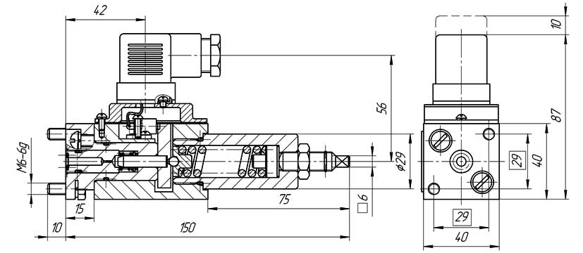 Конструктивная схема реле давления МРД-4